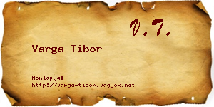 Varga Tibor névjegykártya