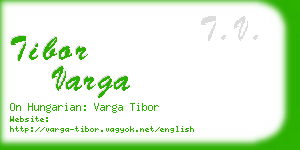 tibor varga business card